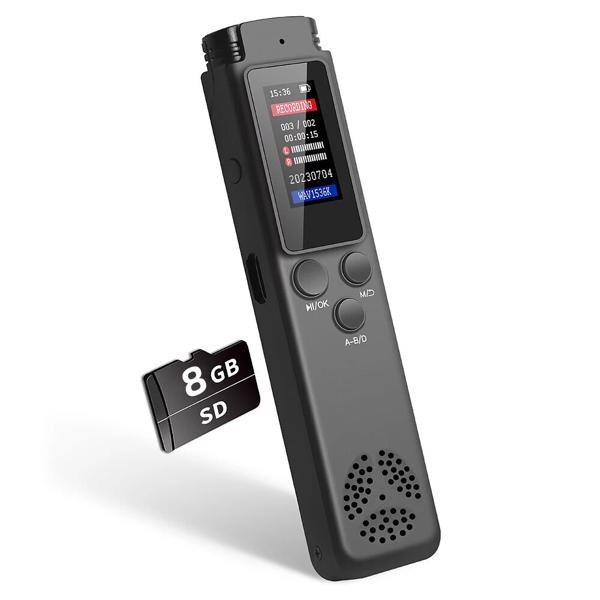 8GB Rechargeable LCD Digital Audio Sound Voice Recorder Dictaphone MP3 Player-8