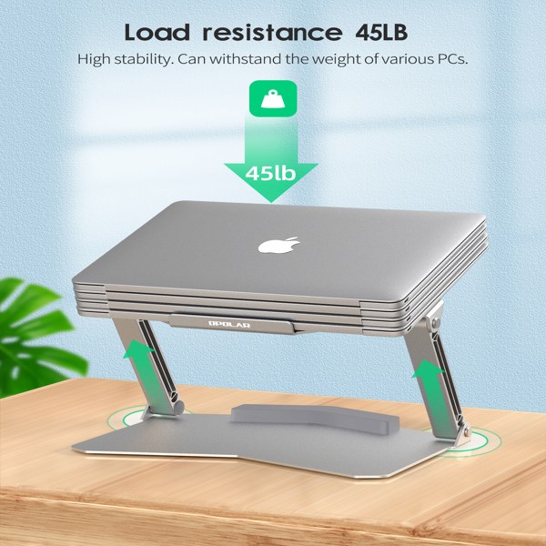 (ABC)(Prohibited Product on Amazon)Laptop Stand with USB Ports, Adjustable Laptop Rise Notebook Holder Stand Ergonomic Aluminum Laptop Stand for MacBook ,Notebook, Computer and More Type-C Device, Por-14