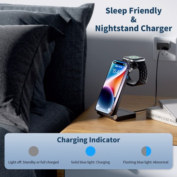 (Amazon prohibits sales)Magnetic Wireless Charger, 3 in 1 Fast Wireless Charging Station for Multiple Devices -15