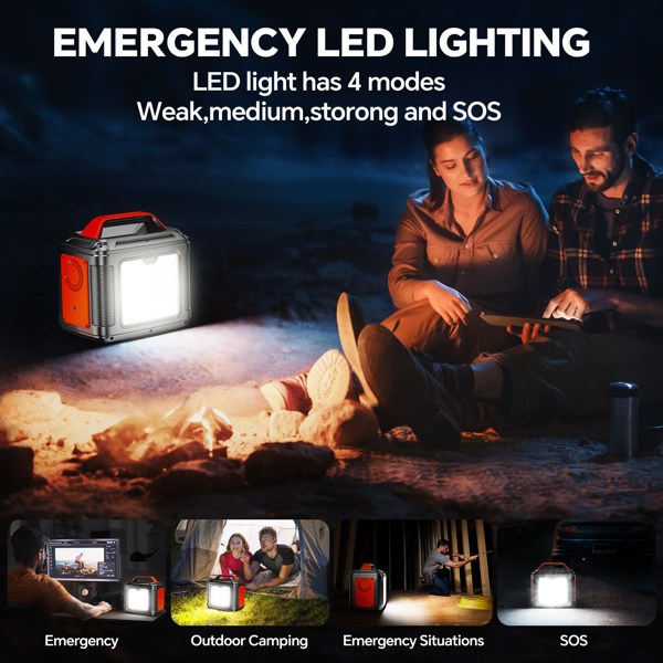 Powerbank 300w Portable Power Station with 60w Solar Panel for Camping Solar Generator 296Wh 80000mAh Lithium Battery-13