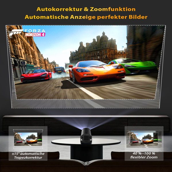 Mini Projector: Portable, cost-effective, 180° projection angle, portable projector with wireless connection & mobile device compatibility for movies-24