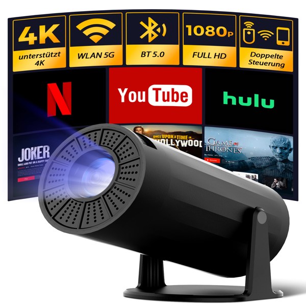 Mini Projector: Portable, cost-effective, 180° projection angle, portable projector with wireless connection & mobile device compatibility for movies-22