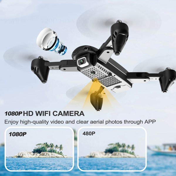 4DRC F6 RC Drone WIF FPV 4K Dual HD Camera Selfie Quadcopter 1 BATTERY US,Drones suitable for adults/beginners.Logistics is randomly sent by UPS/USPS/UNI/SPEEDX/FEDEX.-12