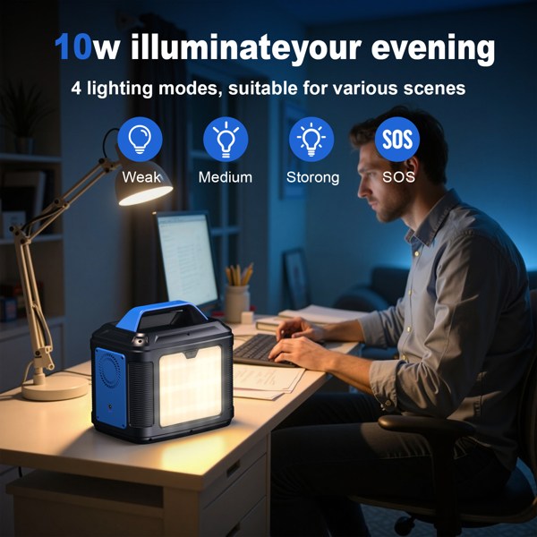 300W Portable Power Station, 296Wh 80000mAh Lithium Battery Generator Solar for Outdoor Camping RV Home,Power Supply-14