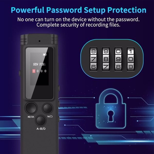 8GB Rechargeable LCD Digital Audio Sound Voice Recorder Dictaphone MP3 Player-13