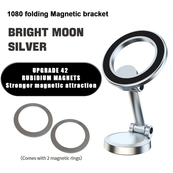 Silver Color Car Mount, Magnetic Phone Holder for Car, Hands Free iPhone Car Holder Mount Dash Phone Mount for Car Fit for iPhone 15 14 13 12 Pro Max Plus Mini Cases(Maybe YunExpress Logistics)-9