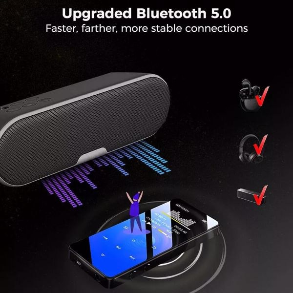 Bluetooth MP3 Player HiFi Bass Music Player HD FM Radio Alarm Support 128GB-10