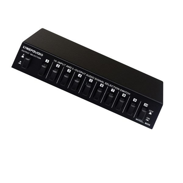Audio SwitcherAudio Selector 10 IN 2 OUT or 2 IN 10 OUT Lossless SwitchinO2-16