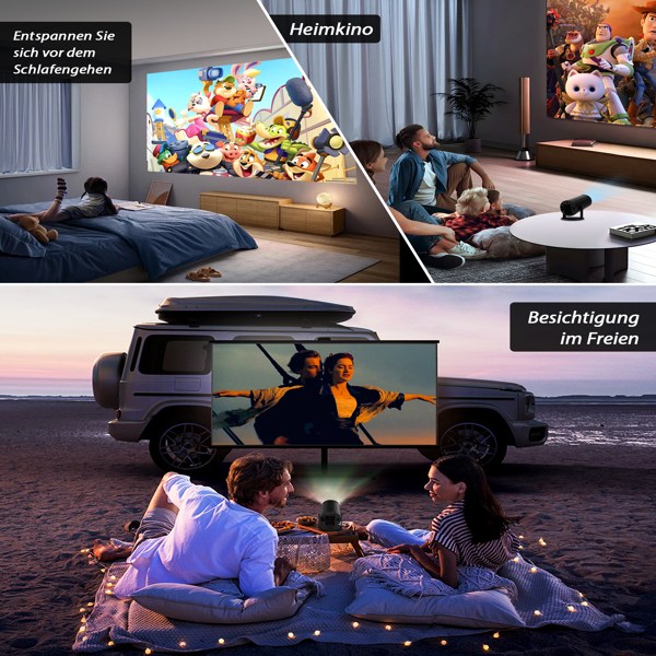 Mini Projector: Portable, cost-effective, 180° projection angle, portable projector with wireless connection & mobile device compatibility for movies-28