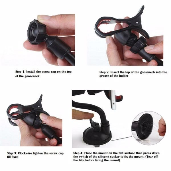 360° Car Windshield Mount Cradle Suction Cup Holder for Cell Phone GPS(tk/temu self-pickup orders)-14