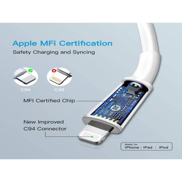 USB C To Lightning Cable Apple MFi Certified 3Pack 6FT IPhone Fast Charger Power Delivery Type Charging Cord Compatible With 15 14 13 Pro Max 12 11 XS XR X 8 IPad [Do not ship on weekends]-10