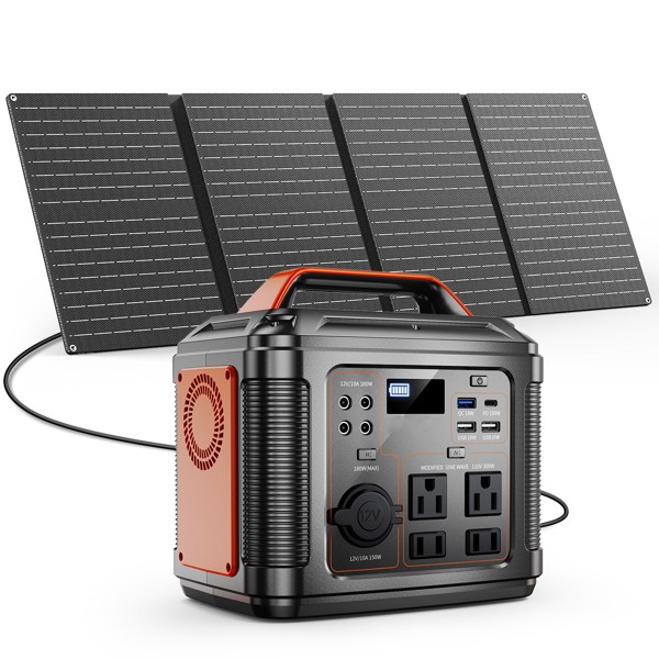 Powerbank 300w Portable Power Station with 60w Solar Panel for Camping Solar Generator 296Wh 80000mAh Lithium Battery-8