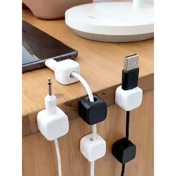 12 Pack Magnetic Cable Clips [Cable Smooth Adjustable] Cord Holder, Under Desk Cable Management, Adhesive Wire Holder Keeper Organizer for Home Office Desk Phone Car Wall Desktop Nightstand(Maybe YunE-19