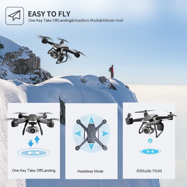 4DRC V14 Professional Drone 6K HD Dual Camera Wifi FPV Portable RC Quadcopter 2 BATTERY,Drones suitable for adults/beginners.Logistics is randomly sent by UPS/UNI/USPS/.-18