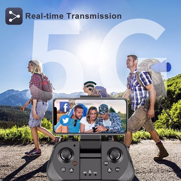 2025 Rc Quadcopter RC Drone 5G WIFI 4K Camera GPS FPV 2Batteries with Bag ,Drones suitable for beginners,Logistics is randomly sent by UPS/USPS/FEDEX/Amazon Logistics.-17