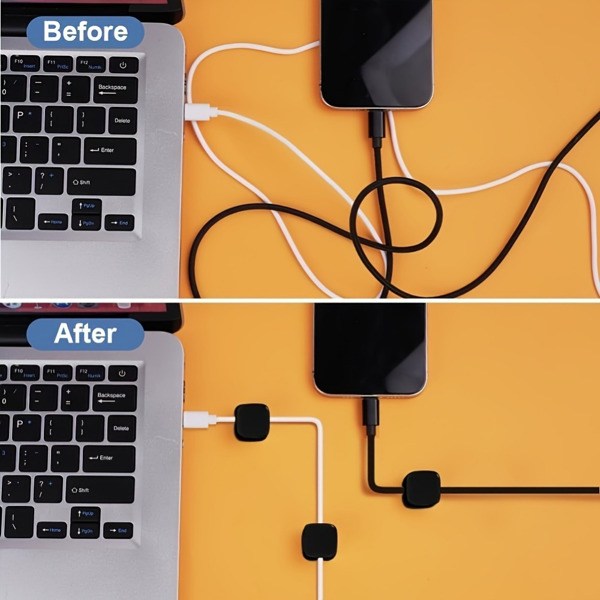 12 Pack Magnetic Cable Clips [Cable Smooth Adjustable] Cord Holder, Under Desk Cable Management, Adhesive Wire Holder Keeper Organizer for Home Office Desk Phone Car Wall Desktop Nightstand(Maybe YunE-14