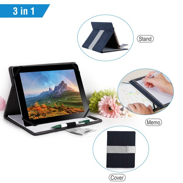 Tablet PC Protector Organizer Case For 9.7in Tablets Business Tablet Portfolio with Notepad Paper-13