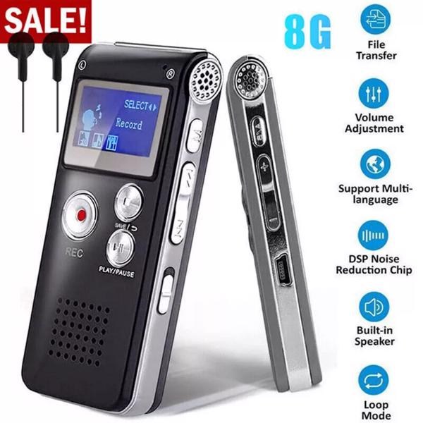 Digital Voice Recorder Dictaphone Audio Sound Recorder Mini Small Spy Lecture-14