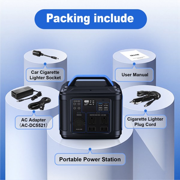 300W Portable Power Station, 296Wh 80000mAh Lithium Battery Generator Solar for Outdoor Camping RV Home,Power Supply-15