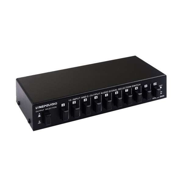 Audio SwitcherAudio Selector 10 IN 2 OUT or 2 IN 10 OUT Lossless SwitchinO2-23