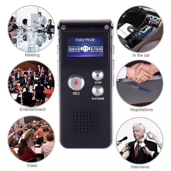 Digital Voice Recorder Dictaphone Audio Sound Recorder Mini Small Spy Lecture-24