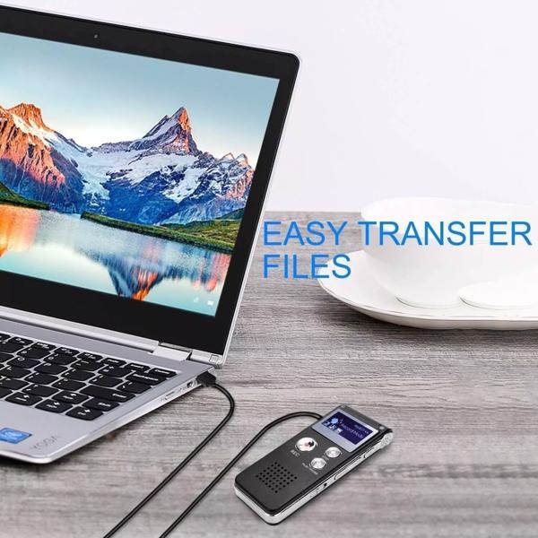 Digital Voice Recorder Dictaphone Audio Sound Recorder Mini Small Spy Lecture-25