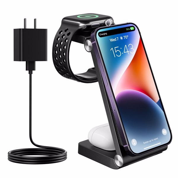 (Amazon prohibits sales)Magnetic Wireless Charger, 3 in 1 Fast Wireless Charging Station for Multiple Devices -10