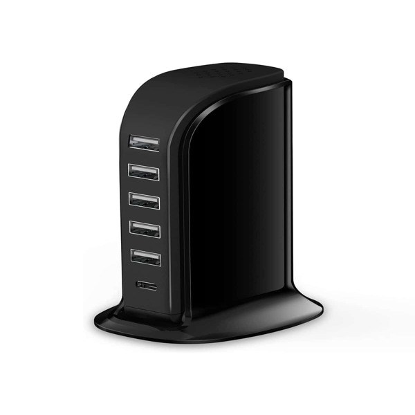 USB Charger Block 6 In 1 Upoy, 40W USB C Charger 3A, Charging Hub With 5 USB Ports(Shared 6A) For Multiple Electronics[Do not ship on weekends, place orders with caution]-8