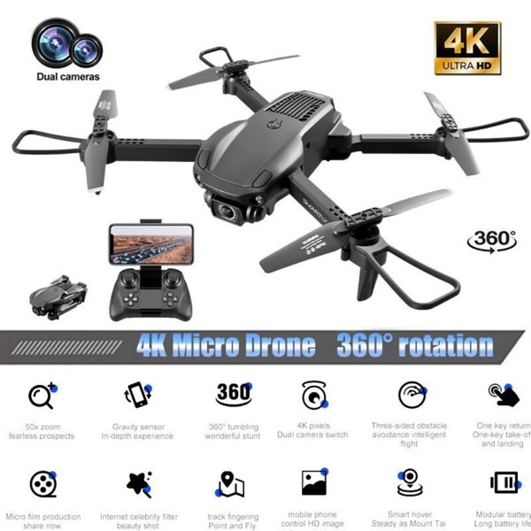 4DRC V22 Drone 4K HD Camera Selfie WiFi FPV Portable Quadcopter RC Drone Toy,Logistics is randomly sent by UPS/USPS/FEDEX/Amazon Logistics-7