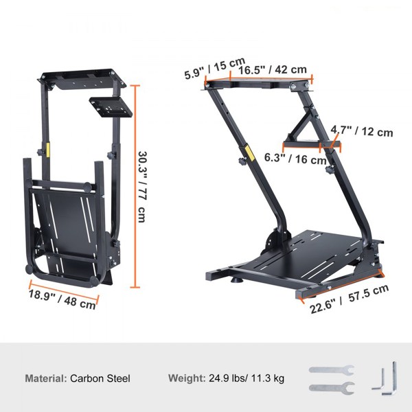 Universal Racing Simulator Steering Wheel Stand, Adjustable for Various Steering Wheels, Enhances Gaming Experience-22